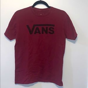 Darkish maroon Vans t-shirt—both Vans shirts 25$